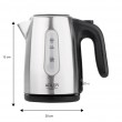 Adler AD 1273 electric kettle 1 L 1200 W Black, Hazelnut, Stainless steel Adler AD 1273 electric kettle 1 L 1200 W Black, Hazelnut, Stainless steel