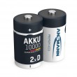 2x Ansmann NiMH 10000 Mono D rechargeable