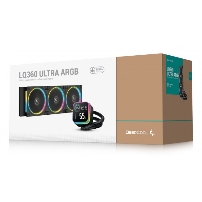 DeepCool LQ360 ULTRA ARGB Processor Liquid cooling kit 12 cm Black