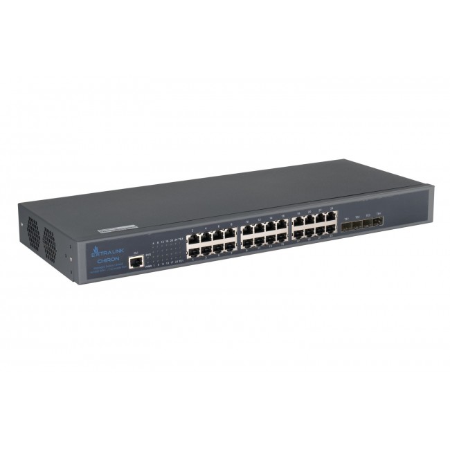 Extralink Switch Chiron 24x RJ45 1000Mb/s, 4x SFP+, L3, managed