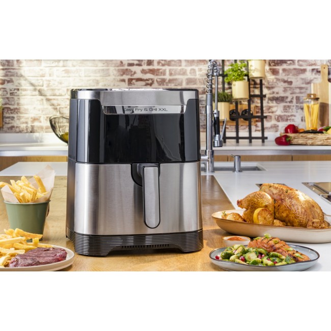 TEFAL Easy Fry & Grill EY801D 6.5 L Stand-alone 1650 W Hot air fryer Stainless steel TEFAL Easy Fry & Grill EY801D 6.5 L Stand-alone 1650 W Hot air fryer Stainless steel