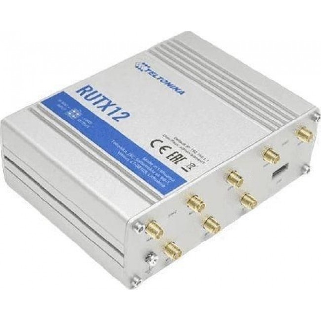 Teltonika RUTX12 wireless router Gigabit Ethernet Dual-band (2.4 GHz / 5 GHz) 3G 4G Silver Teltonika RUTX12 wireless router Gigabit Ethernet Dual-band (2.4 GHz / 5 GHz) 3G 4G Silver
