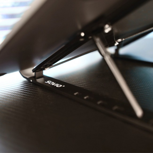 SAVIO PB-05 Office stand for laptop and tablet, black, aluminium SAVIO PB-05 Office stand for laptop and tablet, black, aluminium