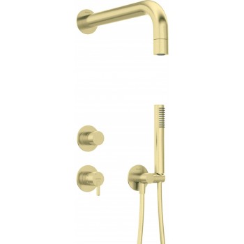 Concealed shower set with hand shower