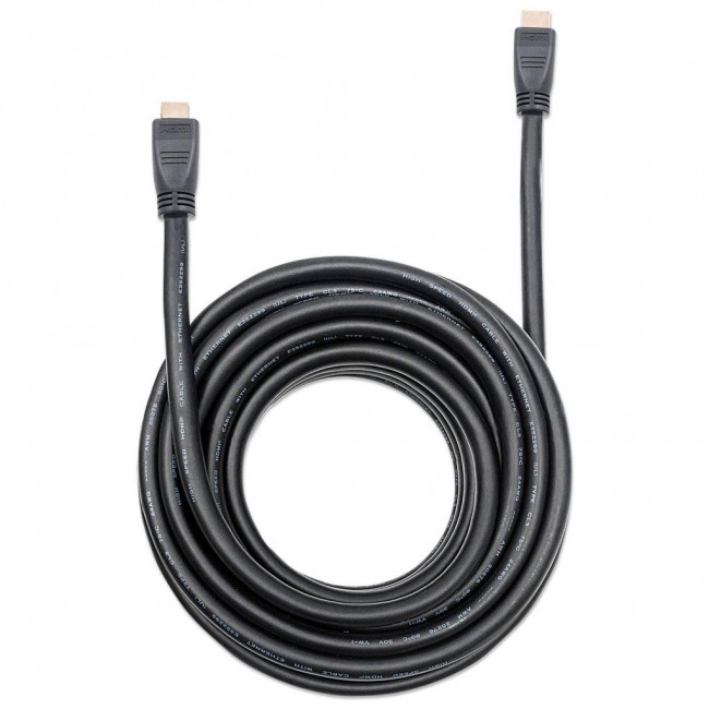Manhattan HDMI 4K@60Hz Cable with Ethernet - CL3 rated, 10m, Suitable for In-Wall use, For ALL 4K & 1080p/HD uses - when upgrading now or have it ready for when you need it, Male to Male, Black, Ultra HD 4k x 2k, Lifetime Warranty, Premium High Speed Manhattan HDMI 4K@60Hz Cable with Ethernet - CL3 rated, 10m, Suitable for In-Wall use, For ALL 4K & 1080p/HD uses - when upgrading now or have it ready for when you need it, Male to Male, Black, Ultra HD 4k x 2k, Lifetime Warranty, Premium High Speed