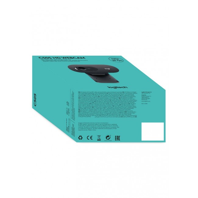 Logitech C505 webcam 1280 x 720 px USB Black