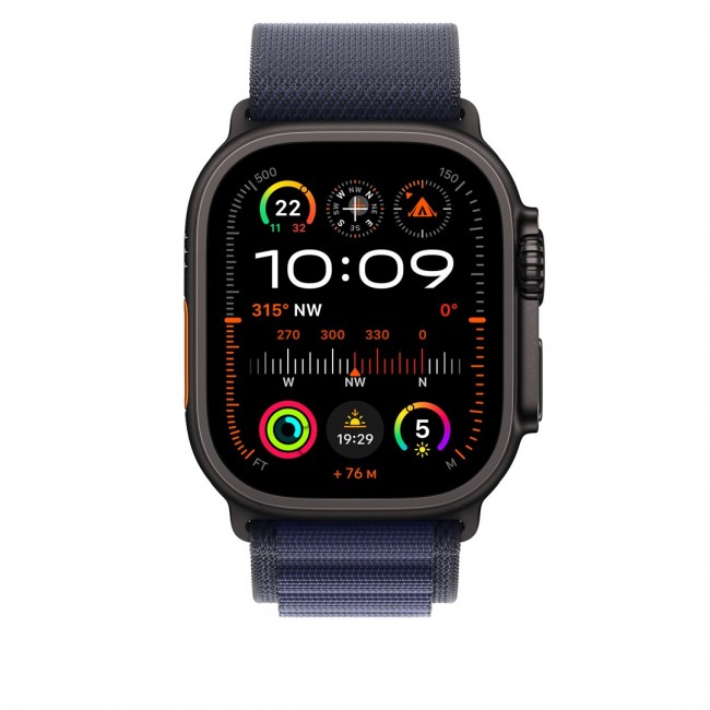 Apple 49mm Navy Alpine Loop - Small - Black Titanium Finish