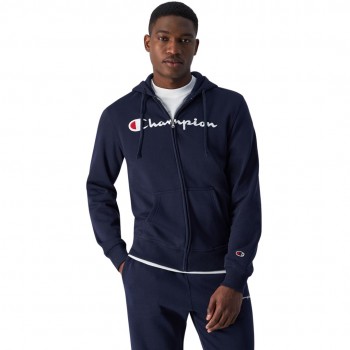 Men's Champion Full Zip Hoodie navy blue 220255 BS501 L