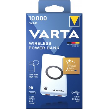 Varta 57913 Lithium Polymer (LiPo) 10000 mAh Wireless charging White