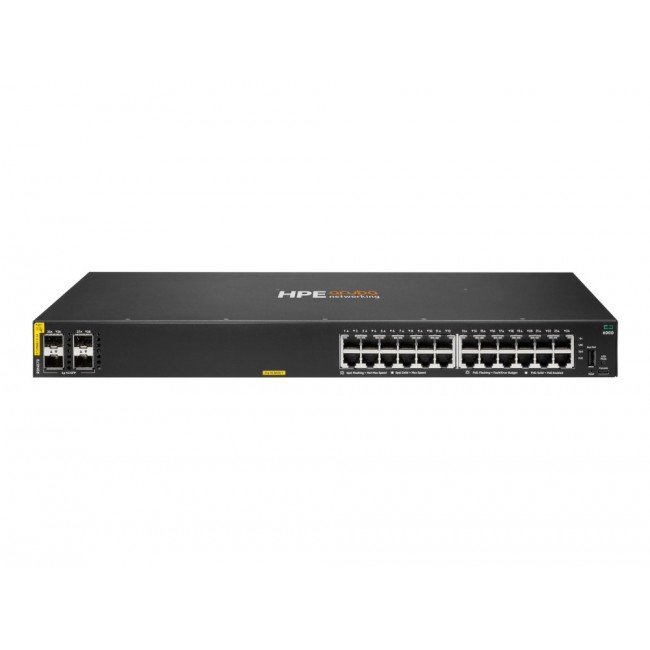 HPE Aruba Networking CX 6000 24p 10M/100M/1G Class4 PoE 4p SFP 1G 370W Switch