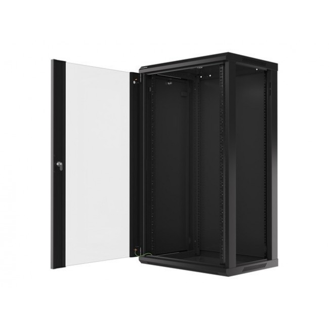 Lanberg WF01-6422-10B rack cabinet 22U Wall mounted rack Black