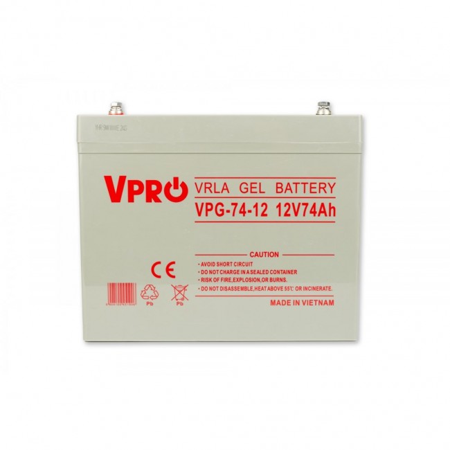 GEL VPRO PREMIUM 12v 74 Ah VRLA UNATTACHED BATTERY GEL VPRO PREMIUM 12v 74 Ah VRLA UNATTACHED BATTERY