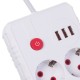 Maclean power strip, extender 2 sockets + 3xUSB, 110-240V AC 50/60Hz, 2.1A max 2500W, 3 m, white, MCE388 W Maclean power strip, extender 2 sockets + 3xUSB, 110-240V AC 50/60Hz, 2.1A max 2500W, 3 m, white, MCE388 W