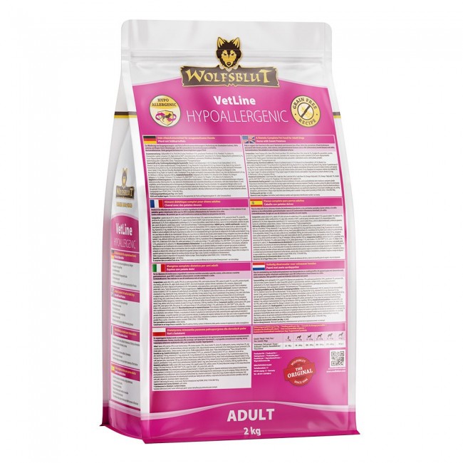 WOLFSBLUT VetLine Hypoallergenic Horse with sweet potatoes - dry dog food - 2kg