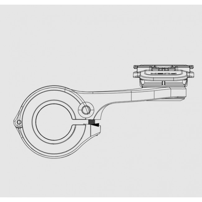 Quad Lock Bicycle handlebar mount, black Quad Lock Bicycle handlebar mount, black