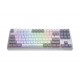 HATOR Rockfall 3 TKL Wireless, white, QMK/VIA, OMA profile white-black keycaps Keyboard - linear mechanical hotswap switches - US - ANSI Layout