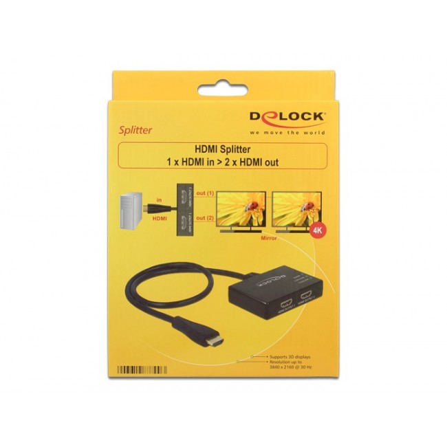 DeLOCK 87700 video splitter HDMI 2x HDMI
