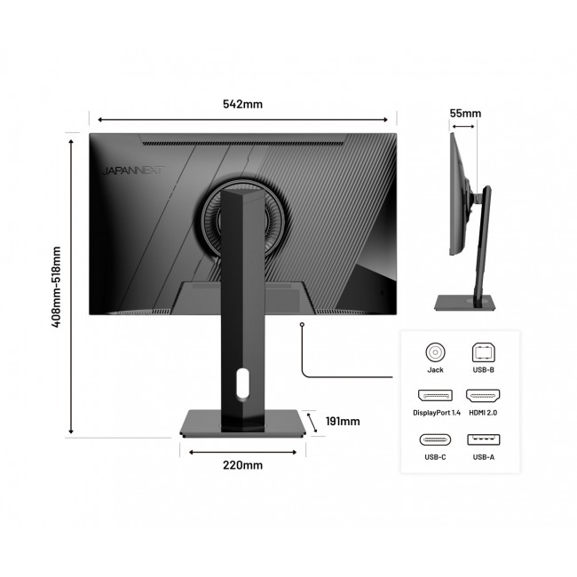 JAPANNEXT JN-IPS2380UHDR-C65W-HSP computer monitor 60.5 cm (23.8