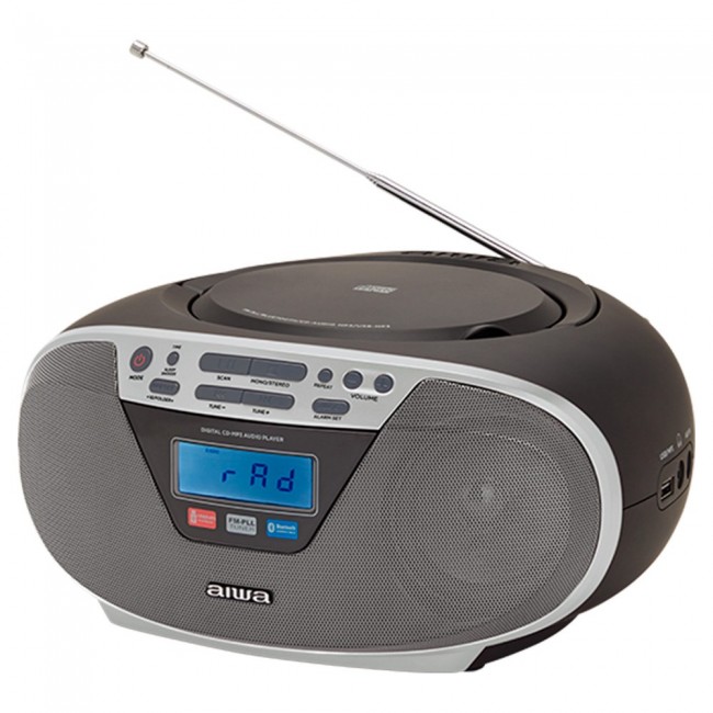 Aiwa BBTU-400SL portable stereo system Analog & digital 6 W FM Silver MP3 playback