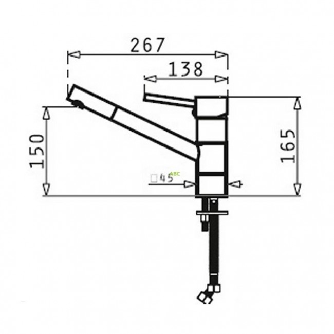 PYRAMIS TRONTO granite beige mixer tap