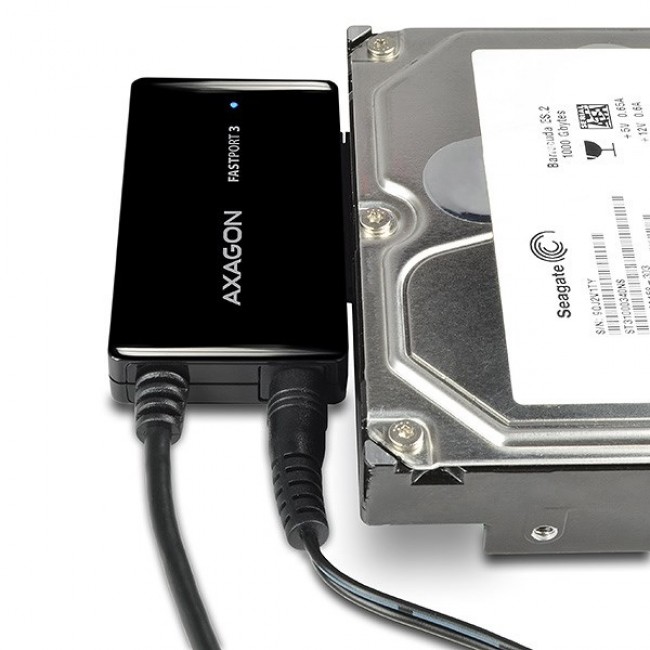 AXAGON ADSA-FP3 FASTPort3 Adapter, USB3.0, HDD/SSD/ODD, SATA 6G - Power Adapter AXAGON ADSA-FP3 FASTPort3 Adapter, USB3.0, HDD/SSD/ODD, SATA 6G - Power Adapter