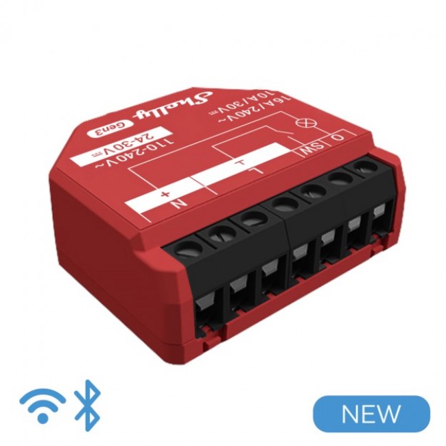 Shelly 1PM Gen3 Smart switch Red Shelly 1PM Gen3 Smart switch Red