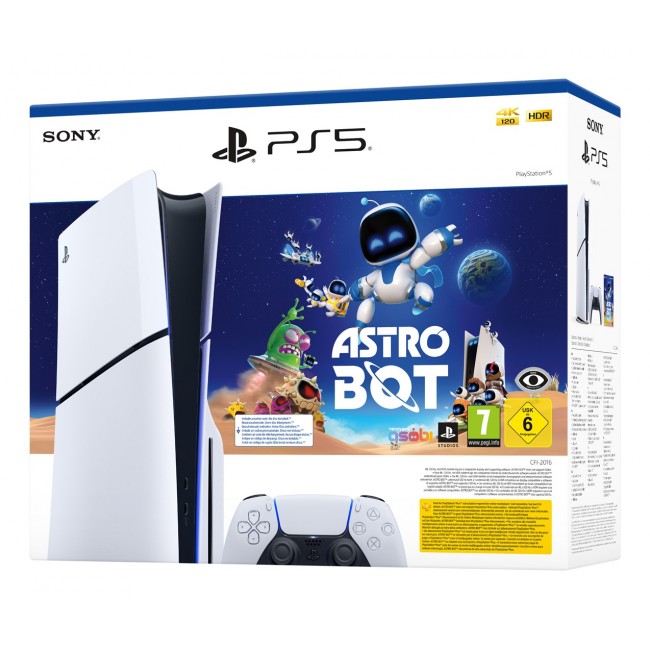 Sony PlayStation 5 Slim Disc- Astro Bot Bundle 1TB Console White Sony PlayStation 5 Slim Disc- Astro Bot Bundle 1TB Console White