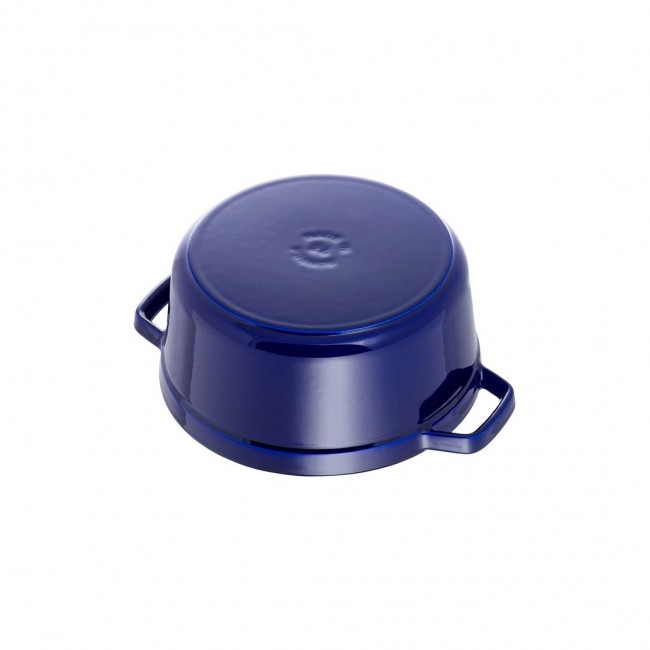 Staub 24 cm Round Cast Iron Cocotte Dark-Blue
