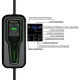Qoltec Mobile EV Car Charger Adjustable 2in1 Type2 | 7kW | CEE 3 PIN | 230V | LCD | Portable | Wallbox | 5m