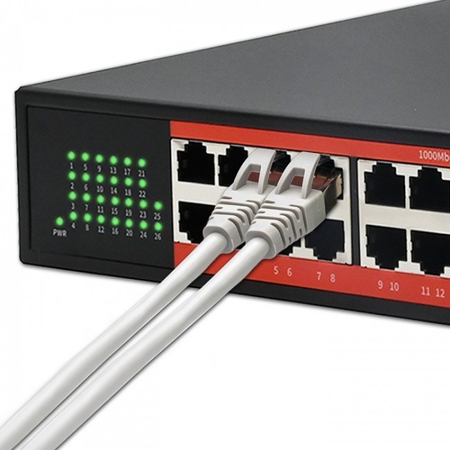Qoltec Prze ącznik sieciowy SWITCH Gigabit Ethernet | 24x RJ45 | 2x SFP | 1000 Mb/s Qoltec Prze ącznik sieciowy SWITCH Gigabit Ethernet | 24x RJ45 | 2x SFP | 1000 Mb/s