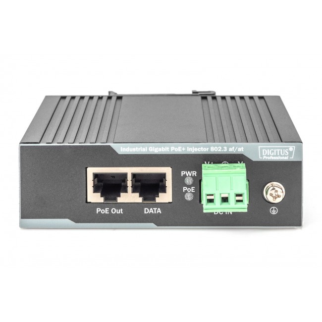 Digitus Industrial Gigabit Ethernet PoE+ Injector, 802.3 af/at, 60 W Digitus Industrial Gigabit Ethernet PoE+ Injector, 802.3 af/at, 60 W