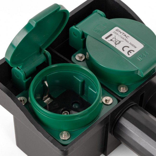 Entac Garden Socket Extension Cord O1S 2 Sockets 5m IP44 Entac Garden Socket Extension Cord O1S 2 Sockets 5m IP44