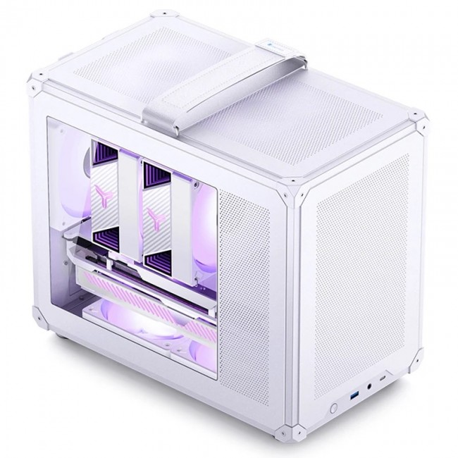 PC case Jonsbo C6 MAX, Mini, Micro-ATX, Tempered Glass - White