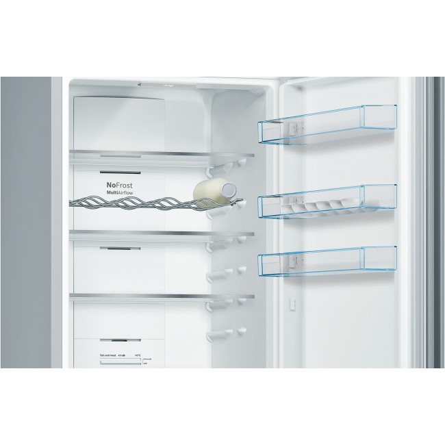 Bosch Serie 4 KGN39VLEB fridge-freezer Freestanding 368 L E Stainless steel