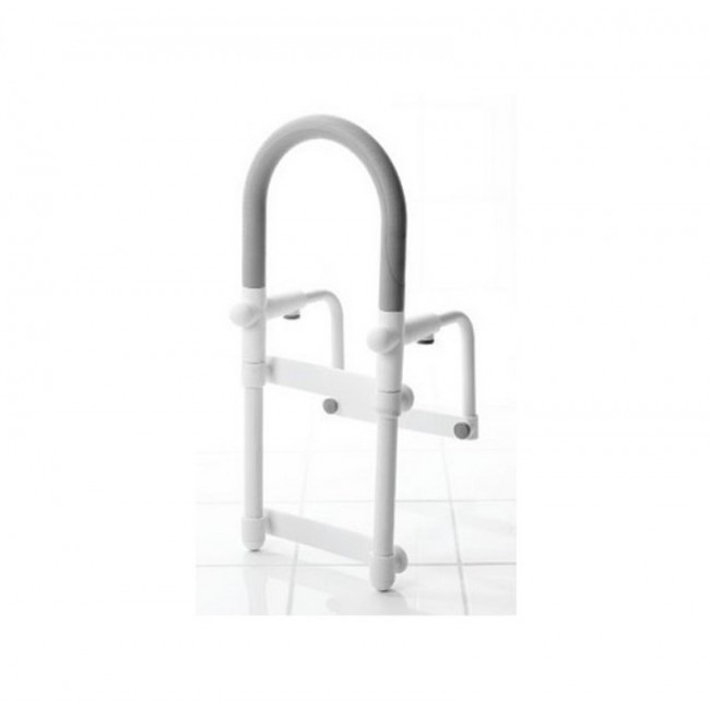 Rounded bath handle with non-slip grip Rounded bath handle with non-slip grip