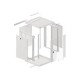 Lanberg wall-mounted installation rack cabinet 19'' 15U 600x600mm gray (glass door)
