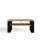 MODERN 2P SLIM ARTISAN COFFEE TABLE WITH BLACK LEGS