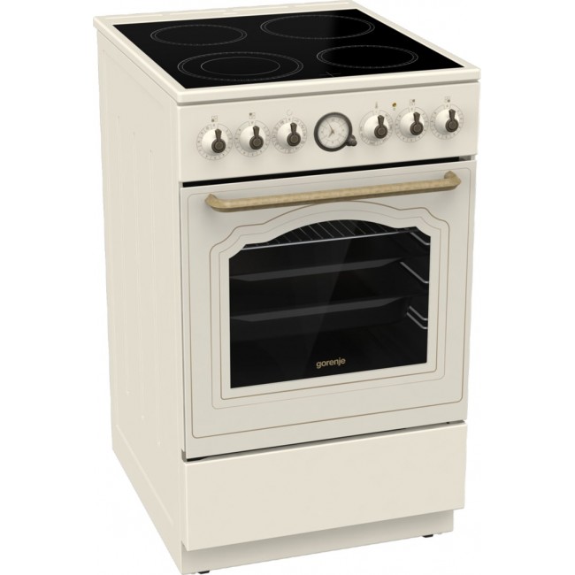 Gorenje GECS5B70CLI Freestanding cooker Electric Ceramic hob Beige