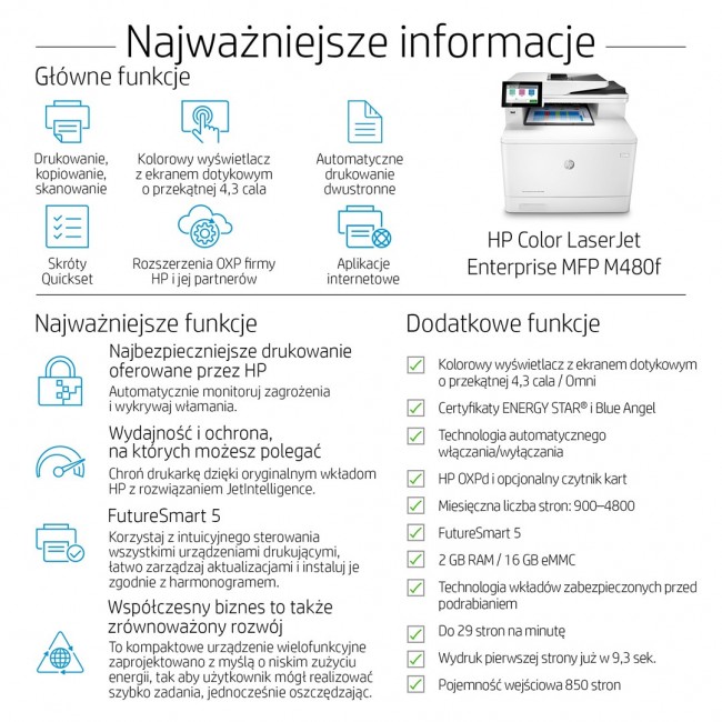 HP LaserJet Enterprise MFP M480f - m