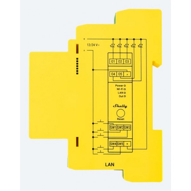 Shelly Pro RGBWW PM Wireless Yellow Shelly Pro RGBWW PM Wireless Yellow