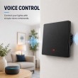 Qoltec 52722 Smart 1-Gang Light Switch | Wi-Fi | Timer | Tuya | Smart life | Black