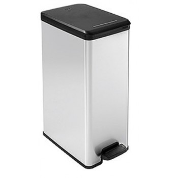 Curver Slim Bin 40L Square Plastic Black, Silver