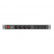 Lanberg Power strip Rack PDU (1u,10a,8x 230v,2m) pdu-04e04i-0200-iec-bk