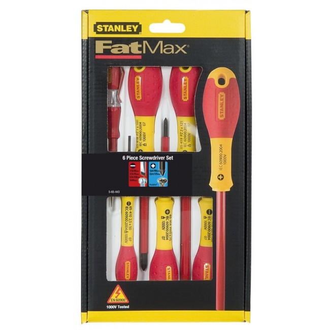 Stanley FATMAX 6 piece Insulated Slotted Pozi set Stanley FATMAX 6 piece Insulated Slotted Pozi set