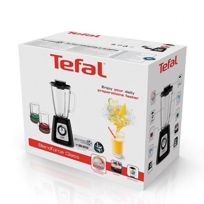 Tefal BlendForce II BL4388 blender 1.25 L Tabletop blender 800 W Black, Brushed steel Tefal BlendForce II BL4388 blender 1.25 L Tabletop blender 800 W Black, Brushed steel