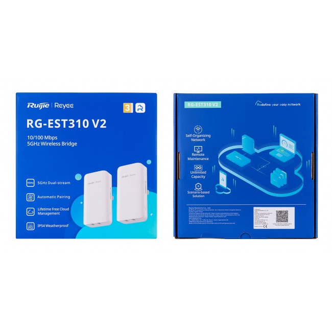 Ruijie Networks RG-EST310 V2 wireless access point 867 Mbit/s White Power over Ethernet (PoE) Ruijie Networks RG-EST310 V2 wireless access point 867 Mbit/s White Power over Ethernet (PoE)