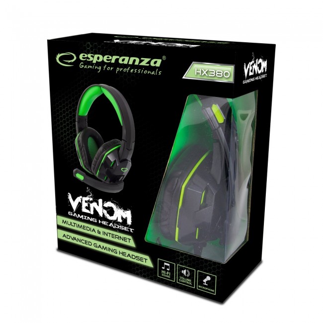 Esperanza EGH380 Head-band Black,Green Esperanza EGH380 Head-band Black,Green