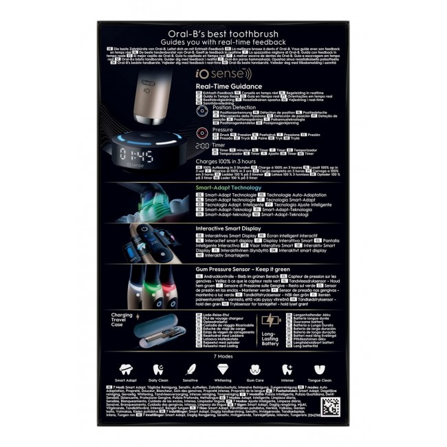 Oral-B iO Series 10 17398125 electric toothbrush Adult Oscillating toothbrush Black