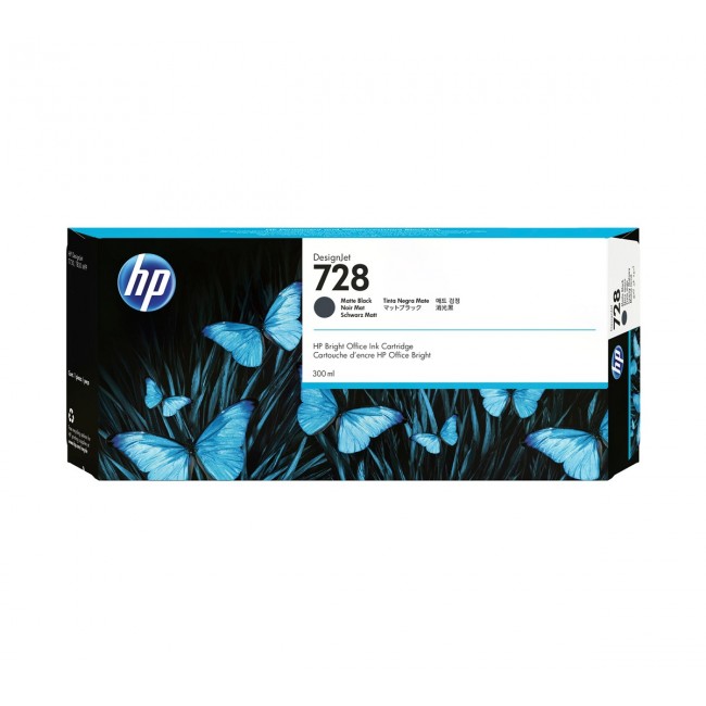 HP 728 300-ml Matte Black DesignJet Ink Cartridge