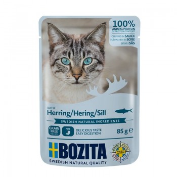 BOZITA Herring Chunks in sauce - wet cat food - 85g